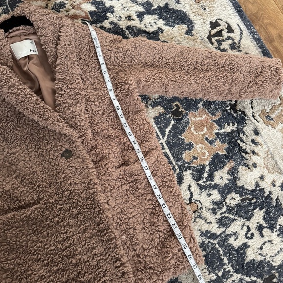 Aritzia Wilfred Free Grete Plush Jacket Cardigan Teddy Coat Brown - Picture 6 of 6